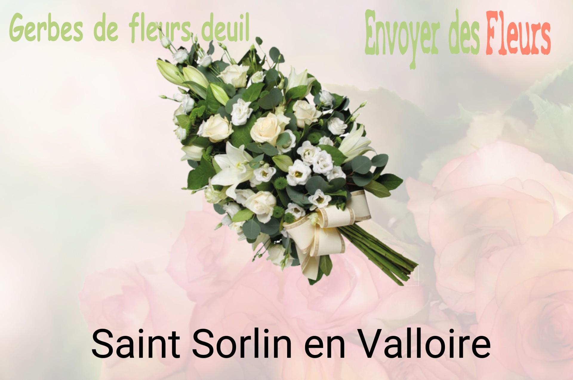 Gerbe de fleurs de deuil livrée à Saint-Sorlin-en-Valloire